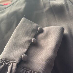 Express Black Top with Subtle Texture